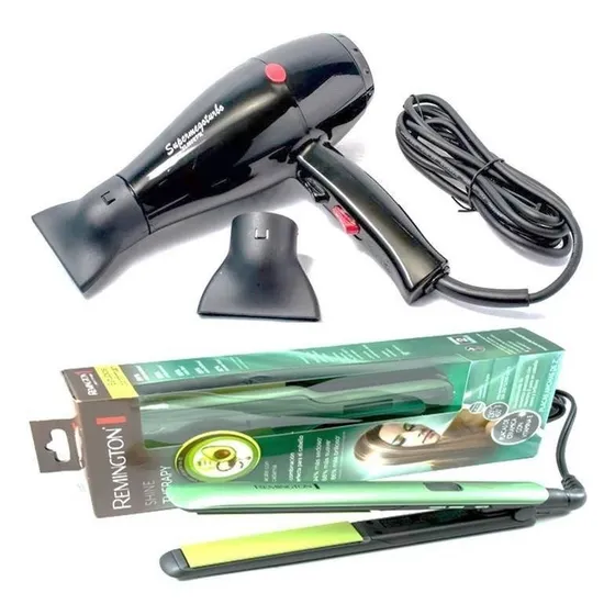 Plancha Profesional Aguacate + Secador Supermegaturbo