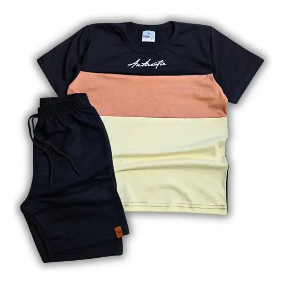 Conjunto Roupa Infantil Menino Masculino Verão Barato 1 Ao 8