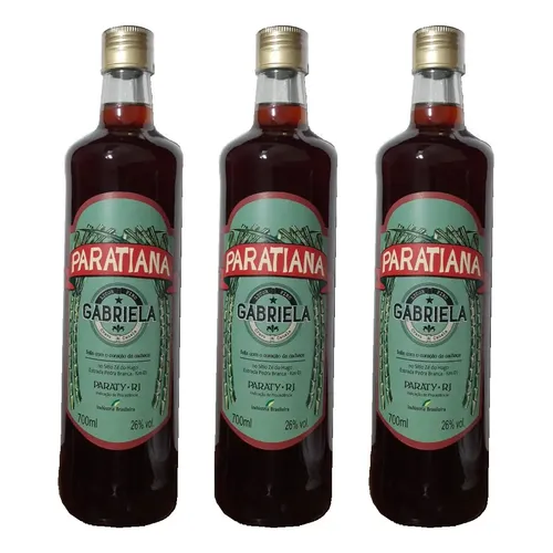 Cachaça Gabriela 700ml + Licor Paratiense Abacaxi Coco 500ml
