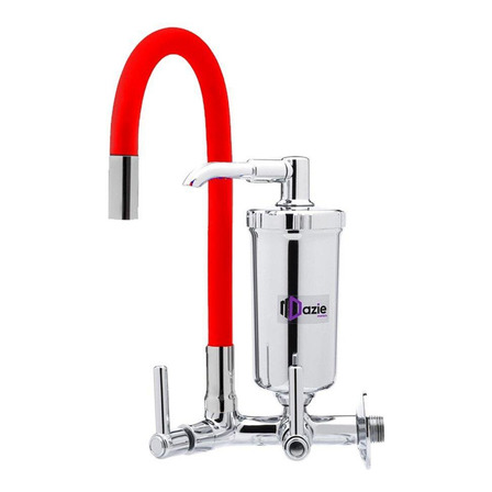 Torneira Com Filtro Parede Gourmet Emborrachada Vermelha Abs Acabamento Cromado Cor Vermelho Torneira Com Filtro Parede Gourmet Emborrachada Vermelha Abs Acabamento Cromado Cor Vermelho