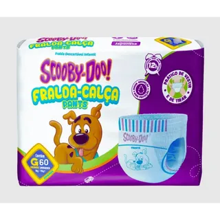 Fralda Scooby-doo Pants Bag Calça G 60 Unidades - Ccm Grande (g)