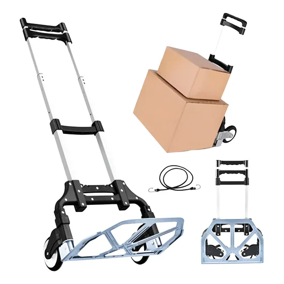 Carro De Mano Carrito Plegable De Carga Aluminio Hasta 80kg