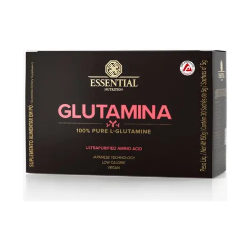 Glutamina Essential Nutrition 150g - 30 Sachês De 5g