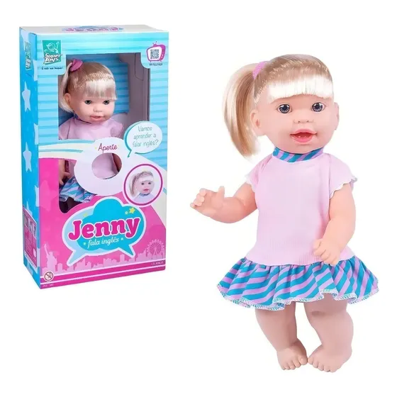 Boneca Educativa Jenny Fala E Ensina Inglês Super Toys