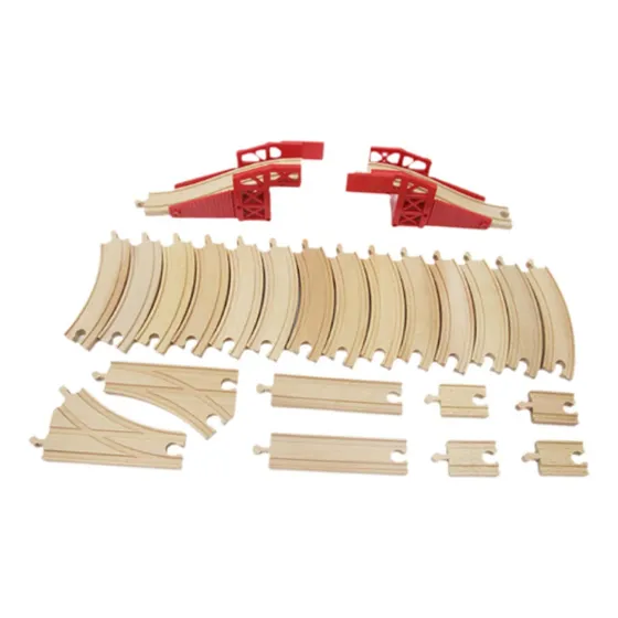 Nuevo Vías De Tren De Madera, Juguete De Madera For Niños,