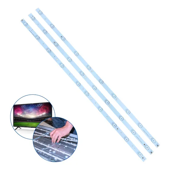 Kit 3 Barra Led Tv Dl4077i(a) Dl4077i Dl4077
