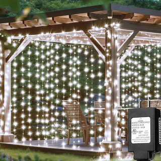 Serie Cortina Luces Navidenas Exterior Led Cascada 6x3m Serie Cortina Luces Navidenas Exterior Led Cascada 6x3m