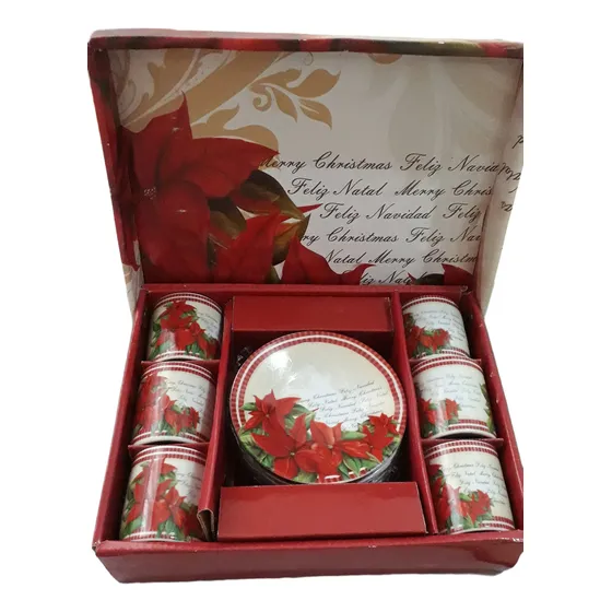 Juego  Navideño De 6 Tazas De Café  Collectors Edition
