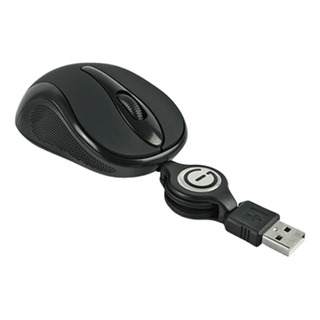 Mini Mouse Negro Optico Retractil Easy Line Alambrico Usb Mini Mouse Negro Optico Retractil Easy Line Alambrico Usb