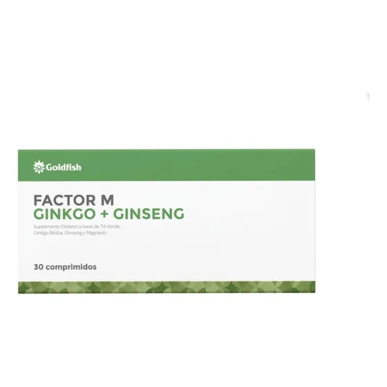 Ginseng + Ginkgo Biloba Y Magnecio Energizan X30 Comprimidos Sabor Natural