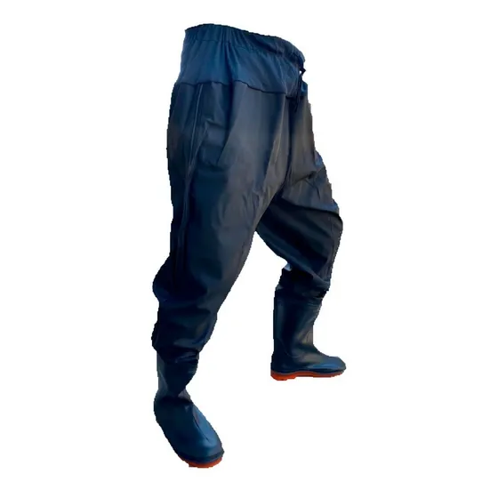 Pantalon Wader Negro Tiro Alto Ideal Vadeo Bota Termosellada