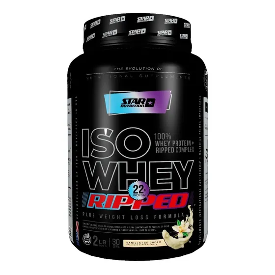 Iso Whey Ripped 2lbs Star Nutrition Proteina Sabor Vainilla