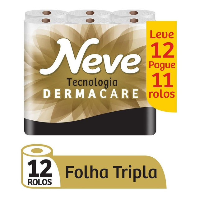 Papel Higiênico Supreme Folha Tripla Com 12 Rolos Neve Papel Higiênico Supreme Folha Tripla Com 12 Rolos Neve