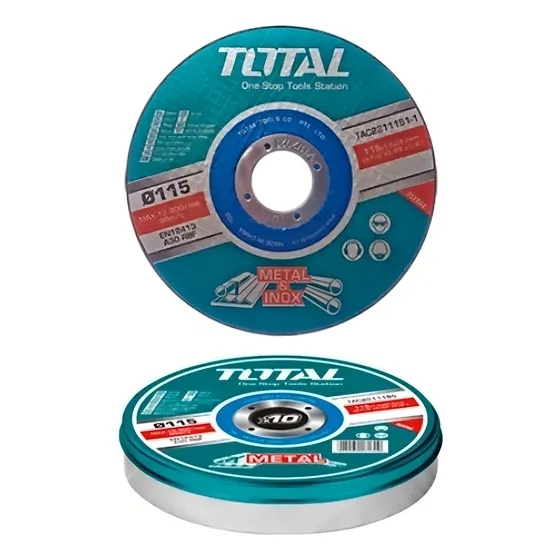 Set De 10 Discos 115 Mm X 1,2mm Total Corte Metal En Estuche
