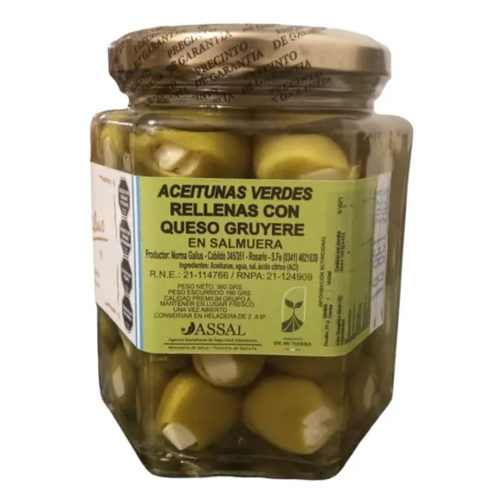 Aceitunas Rellena Con Gruyere Norma Gailus X 360 Gr