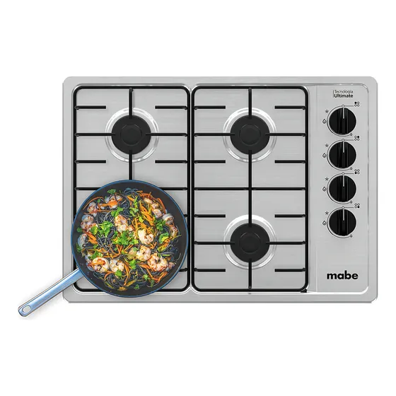 Parrilla A Gas Lp 60 Cm 24 PuLG Inoxidable Mabe Pmi6044pa0 Color Plateado