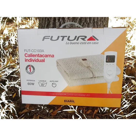 Calientacama Lavable Futura 1 Plaza Auto Off Modelo 2025
