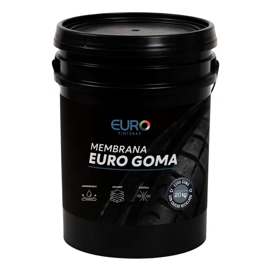 Membrana Impermeabilizante Euro Con Goma De Caucho 20 Kg Blanco Mate