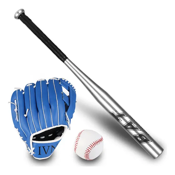 Bate De Béisbol Infantil + Guantes + Una Pelota De Béisbol