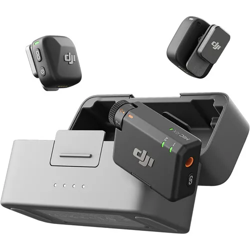 Dji Mic Mini Kit Dual 2 Trasmisores, 1 Receptor Y Estuche Color Negro
