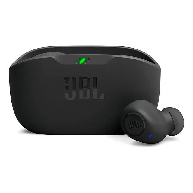 Fone De Ouvido In-ear Sem Fio Jbl Wave Buds Tws Jblwbuds Color Preto Fone De Ouvido In-ear Sem Fio Jbl Wave Buds Tws Jblwbuds Color Preto