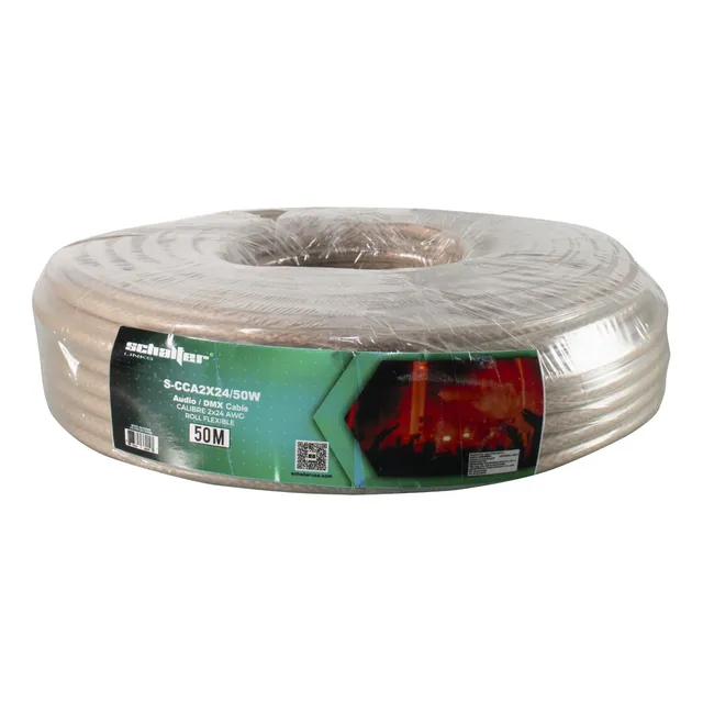 Cable Audio Flexible Cobre Cal 2x24 Awg Rollo 50 Mts