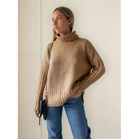 Sweater Mujer De Lanilla Con Polera
