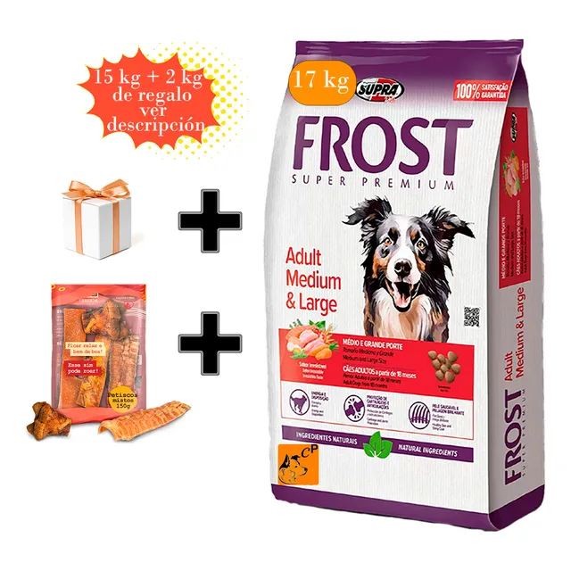 Frost Adulto Lb Para Perro Raza Grande De 15 Kg + Regalos!