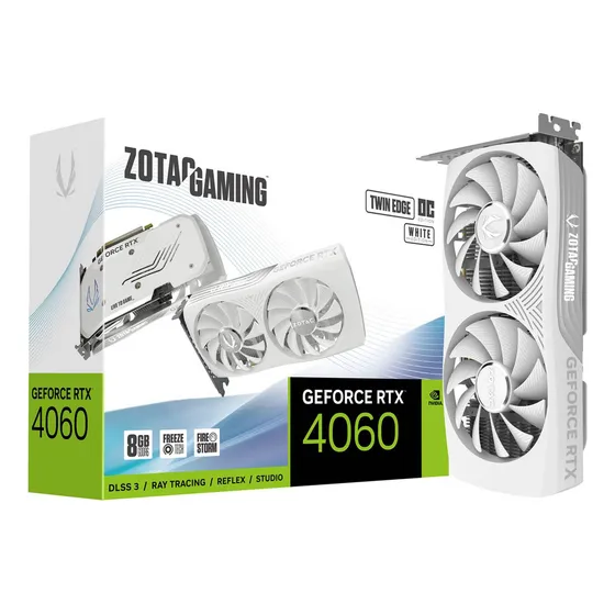 Mercado Livre Placa De Vídeo Zotac Geforce Rtx 4060 8gb Gddr6 White image