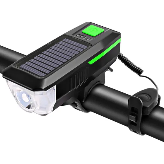 Carga De Bocina Para Faros De Bicicleta. Bicicleta Solar Usb