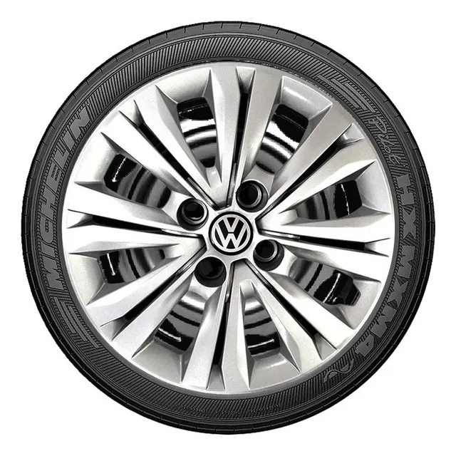 Jogo Calota Vw Gol G3 G4 G5 G6 G7 Aro 13 + Emblema Resinado