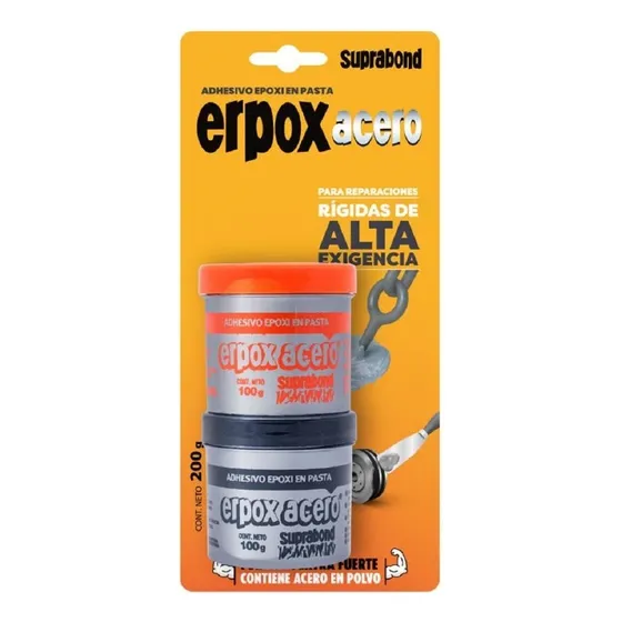 Adhesivo Epoxi Suprabond Erpox Acero Máxima Soldadura S/c
