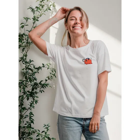 Remera Pochita Basica Manga Cortas Aniki