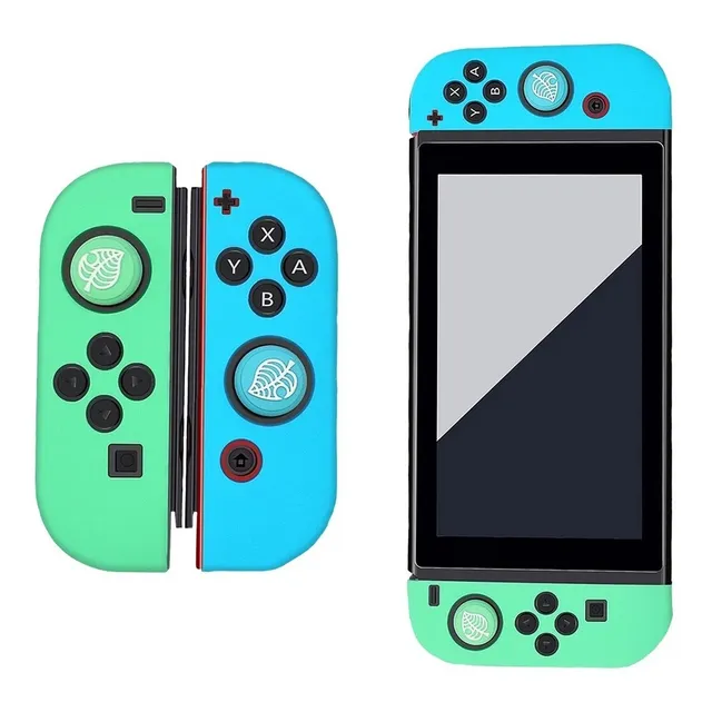 Funda Protector Gomas Silicon Thumb Nintendo Switch Joy-con Color Animal Crossing