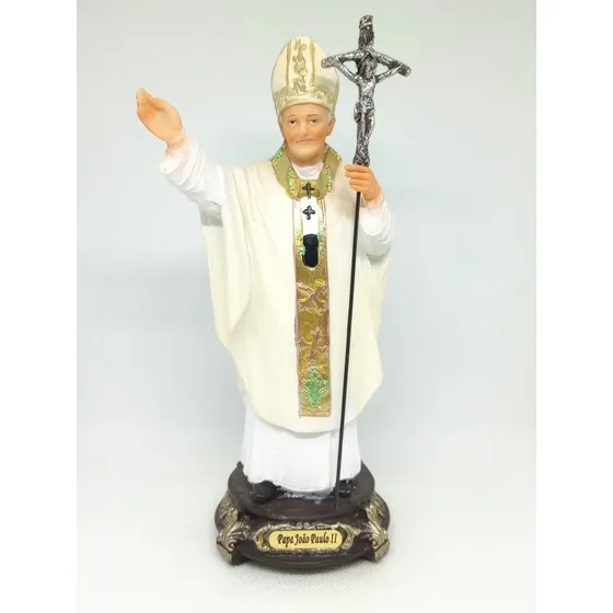 Imagem São Papa João Paulo Ii 15cm Resina Cor Colorida
