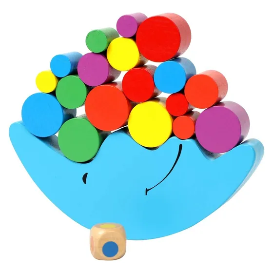 Juego Madera Luna Equilibrista Didacta Habilidad Motricidad
