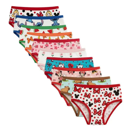 Kit 10 Calcinha Infantil Com Forro Algodão Estampada Confort