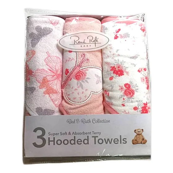 Set De 3 Toallas Con Capucha