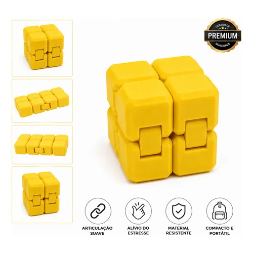 Cubo Infinito Antiestresse ZX Infinity Cube Cúbico Amarelo