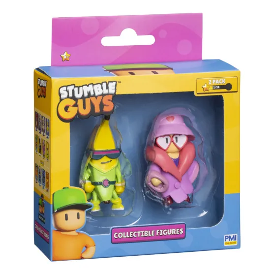 Stumble Guys Pack 2 Mini Figuras Pjs. Coleccionables 5cm