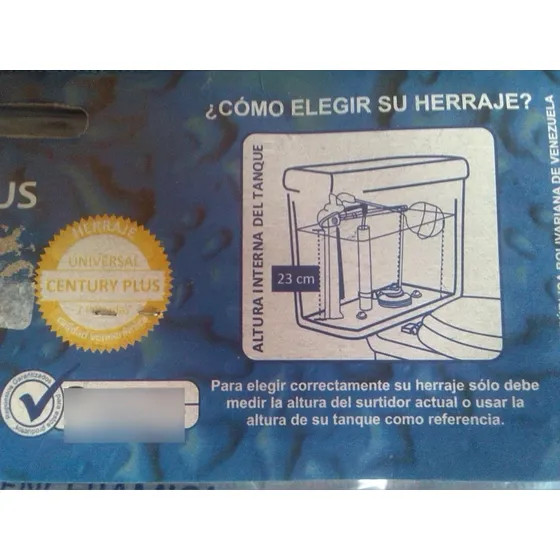 Herraje Universal Para Poceta Delta Venceramica 
