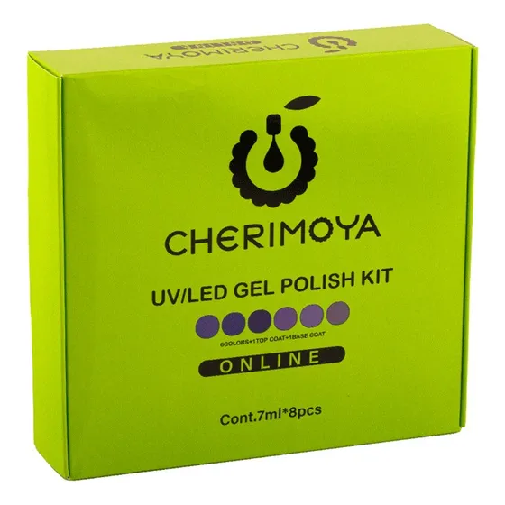 Kit De Esmaltes Permanente 7ml Cherimoya Color Lila