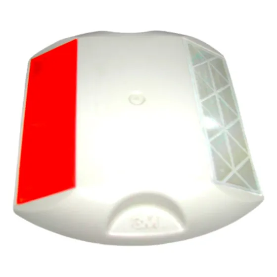 Tachas Ojo De Gato 3m Original Blanco Con Rojo