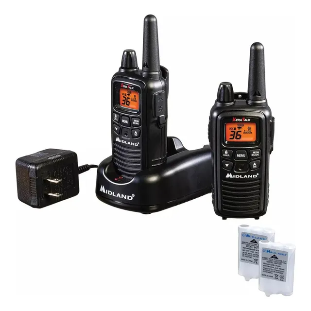 Radios 2 Vias Midland Lxt600vp3 Hasta 45 Kms (28 Millas) Negro