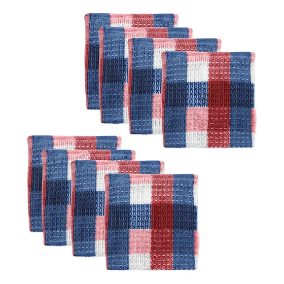 Nana's Cloth- Set 8 Unidad Color Rojo Azul Blanco