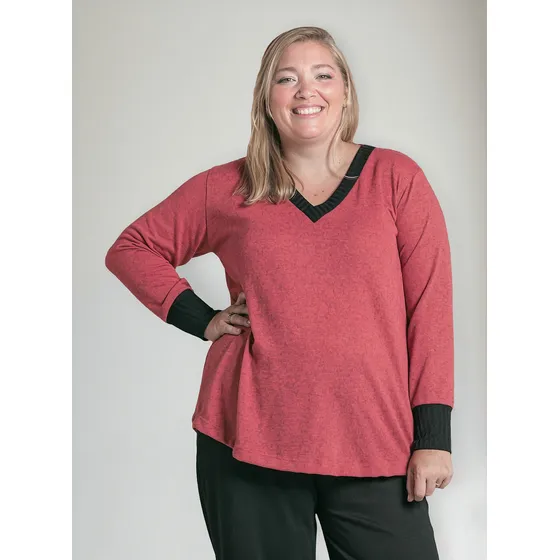 Remera Amplia Lanilla Y Morley | Talles Grandes | Kavachi