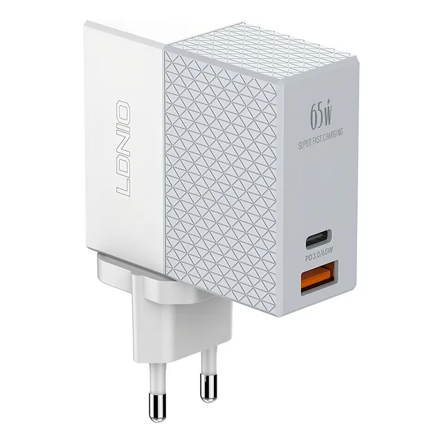 Cargador 65w Pd Universal Celulares Mac Nintendo Sw. Ldnio Color Blanco