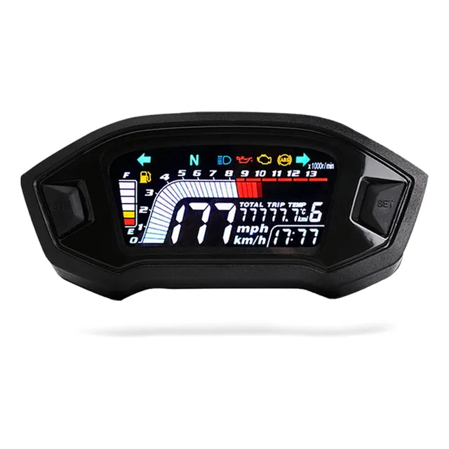 Digital Lcd Cuentakilómetros, Velocímetro Led, Universal, P