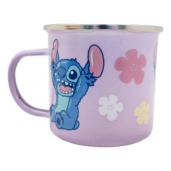 Tazón Metálico Disney Stitch Vibes 460ml Producto Rosa Pálido