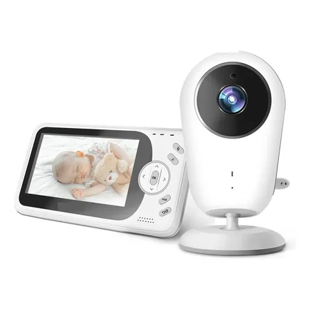 Monitor Para Bebé Inalámbrico Visión Nocturna Parlante Micro Blanco